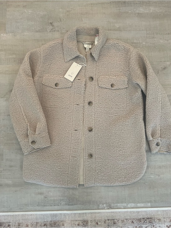 Joie Jackets & Blazers - Joie Beige Teddy Shacket Jacket